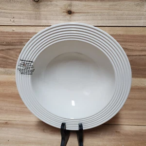 Nora Fleming 9 1/2" Stoneware D9 Baby Bowl Pinstripes Vegetable/Serving Dish NEW - Picture 1 of 8