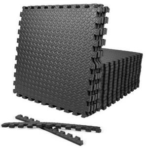 Exercise Mat Extra Thick Interlocking Puzzle Home Gym 24" W x 24" L (72 sq. ft.) - Picture 1 of 10
