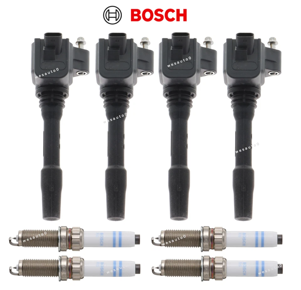 Bobina de ignição e vela de ignição (4 conjuntos) OE Bosch para BMW 2.0 230i 330e 330i xDrive GT - Imagem 1 de 1