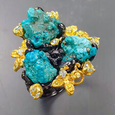 Natural Stabilized Turquoise Ring 925 Sterling Silver Size 8 /R326686