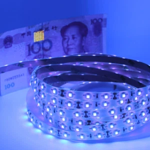 5m UV LED Strip Light Waterproof 3528 SMD 60led/m Blacklight DC 12v tape lamp - Picture 1 of 10