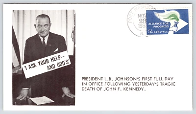 FDC President Johnson's First Day After Death of President Kennedy 11/23/1963 - Image 1 of 2