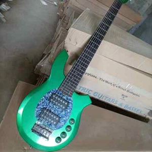 Bajo eléctrico activo verde metal de 6 cuerdas con diapasón de palisandro - Imagen 1 de 7
