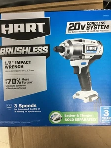 HART HPIW25 20V Brushless 1/2-inch 1/2" Impact Wrench ( Tool Only ) NEW - Picture 1 of 6