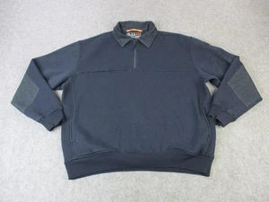 5.11 Tactical Series Sweatshirt Herren XL Quarter Zip Denim Ellenbogen Patches Pullover - Bild 1 von 7