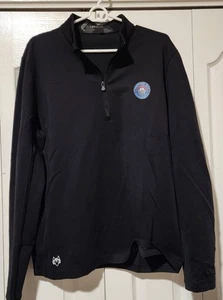 Pullover negro grande Greyson para hombre 1/4 cremallera  - Imagen 1 de 5