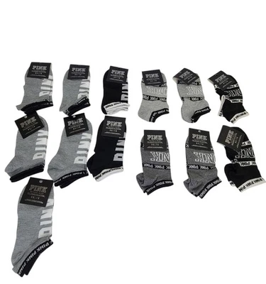 PINK Victoria's Secret Collegiate Collection No Show Ankle Socks 13 Pairs New - Image 1 of 4