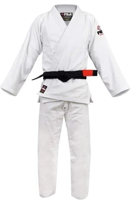 FUJI Kids All-Around Brazilian Style Jiu Jitsu Uniform w/C1 Sized White Belt C1 - Image 1 of 4