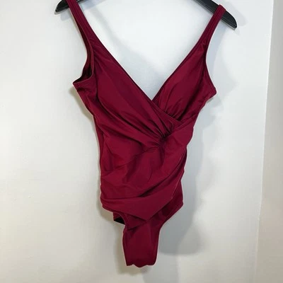 Traje de baño para mujer Miraclesuit Oceanus de una pieza adelgazante Borgoña talla 10 Foto 1 de 4