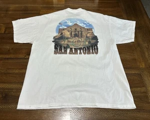 Vintage Y2K Hard Rock Cafe San Antonio Alamo T-Shirt Adult XL White Graphic Tee - Picture 1 of 8