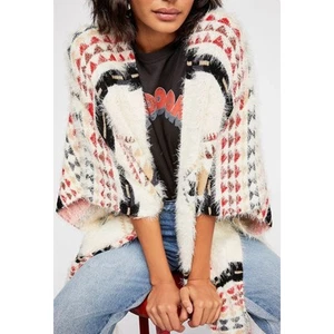 Free People Canyonland Aztec Southwest Print Kimono Cardigan One Size - Picture 1 of 7