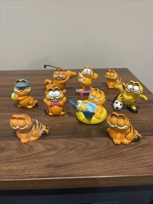 Vintage Garfield 1970s Figurines Lot of 9 Jim Davis - Image 1 of 4