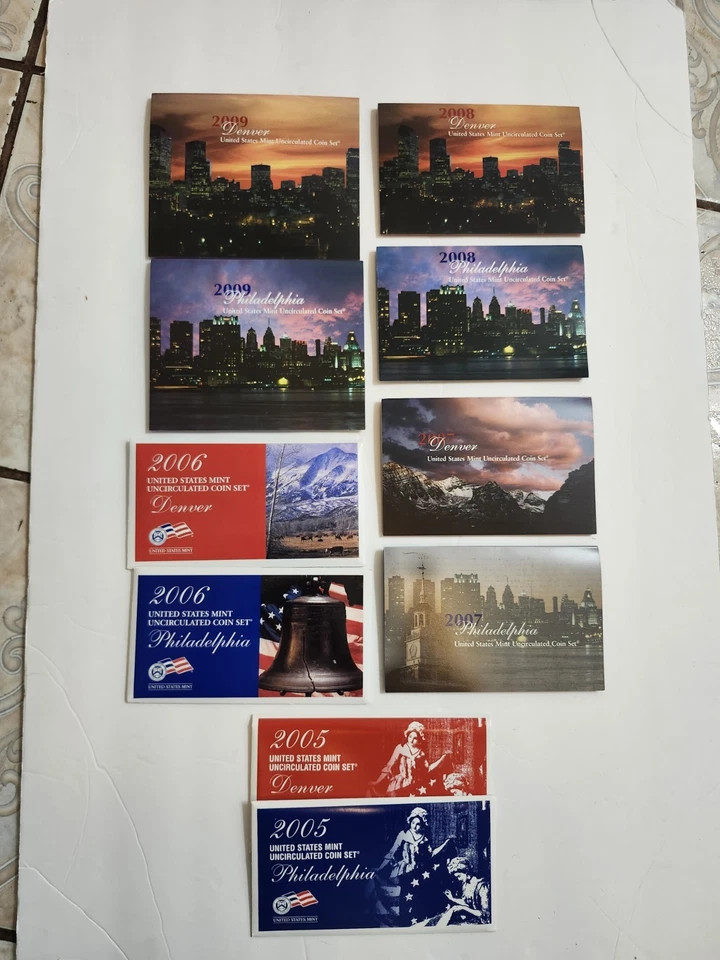 2005 , 2006 , 2007 , 2008 , 2009 P & D Mint Sets - Fresh Out Of Box With COA - Image 1 of 4