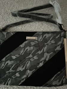 River Island Black Grey Camouflage Cross Body Bag - Picture 1 of 8