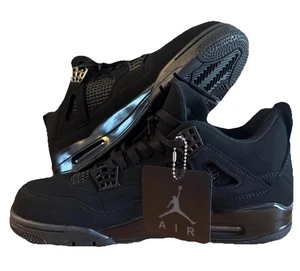 Jordan 4 Retro Black Cat 2025 Triple Black Men's Athletic Basketball Shoes 11 - Picture 1 of 14