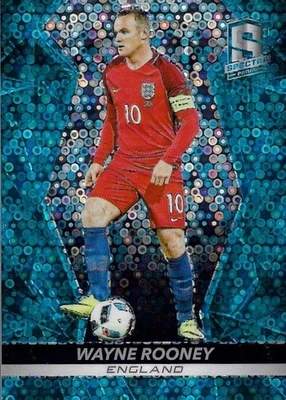 2016-17 Panini Spectra Soccer Wayne Rooney England Neon Blue Card /75 - Image 1 of 4