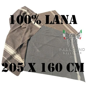 Coperta Lana 100% originale Militare Esercito Italiano Casermaggio Equitazione U - Picture 1 of 3
