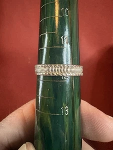 Anillo de boda vintage de plata de ley hecho a mano de 2 caras talla 11,75 para hombre - Imagen 1 de 11