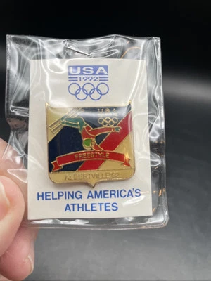 New 1992 Olympics Barcelona USA Lapel Pin/Hat Pin “Freestyle” - Image 1 of 4