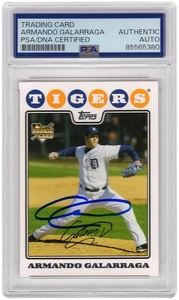 Armando Galarraga Signed Tigers 2008 Topps Update RC Baseball Card #UH153 -(PSA) - Picture 1 of 2