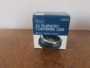 ***NEW*** VINTAGE Sears Auto 2X Telephoto Converter LENS 4E/MC - Picture 1 of 10