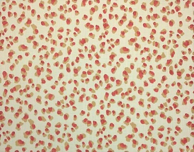 BALLARD DESIGNS MIRA SPICE RED ANIMAL LEOPARD MULTIUSE FABRIC BY THE YARD 54"W - Image 1 of 4