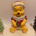 Disney Holiday Winnie The Pooh Santa 11 Ceramic Canister Cookie Jar New