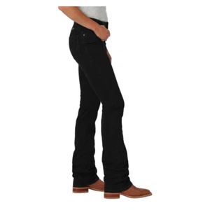 23337772 Wrangler Mujer Tiro Medio Bota Corte Sauce Ultimate Jean de Equitación Negro NUEVO - Imagen 1 de 17