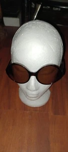 NEW OLD STOCK VINTAGE ROUND BROWN SUNGLASSES 1970'S 1980'S HIPPY LOOK FREE SHIP - Picture 1 of 1