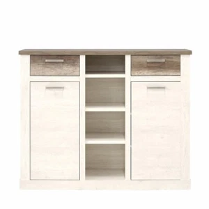 Highboard Durio 4 Pinie weiß 160x128x41 cm Schrank Wohnzimmerschrank Esszimmer - Bild 1 von 4
