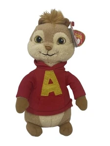 TY Beanie Babies Alvin and the Chipmunks Squeakquel Plush Red A Hoodie - Picture 1 of 6