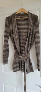 Papaya cardigan brown stripes with belt.. - Picture 1 of 7