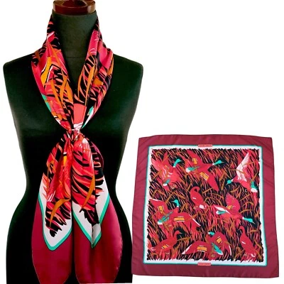 Hermes COLS VERTS Carre 90 Silk 100% Scarf Vintage Rare Red Black - Image 1 of 4