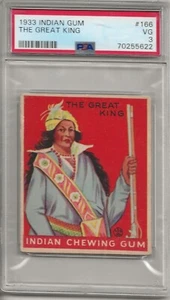 1933 INDIAN GUM #166 (264) THE GREAT KING, PSA 3 - Bild 1 von 2