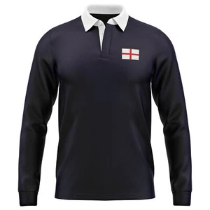 England bestickt Rugby Shirt Flagge Tasche St George's Day Trikot für Ihn - Bild 1 von 12