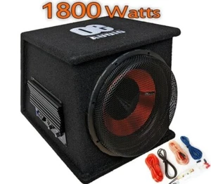 12” inch Car Audio Active Amplified Built in Amplifier Bass Sub Boom Box 1800W - Picture 1 of 6