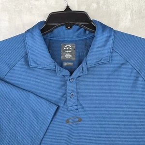 Oakley Hydrolix Performance Polo Mens Medium Blue Polyester Wicking - Picture 1 of 6