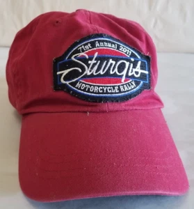 Sturgis 2011 71st Annual Mororcycle Rally - Red  Baseball Cap, Adj.,Both Genders - Picture 1 of 7