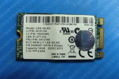 Lenovo IdeaPad U530 Touch 15.6" Genuine Lite-on 16Gb Sata M.2 SSD Card lss-16l6g - Image 1 of 2