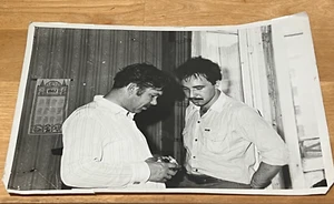 70s Soviet photo Two men Mustache Camera Photographer - Picture 1 of 1