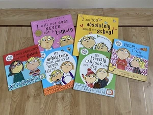 6 Lauren Child Charlie & Lola Paperback Book School Glasses Tomato Dog Help Toot - Picture 1 of 2