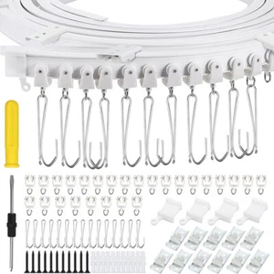 Sistema de riel de poste de varilla de ventana de bahía de cortina de techo de 2/3,5 m planeador flexible Acc - Imagen 1 de 14