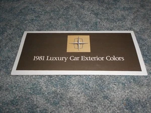 VINTAGE 1981 LINCOLN EXTERIOR COLOR SELECTIONS BROCHURE PASSENGER CARS  - Picture 1 of 3
