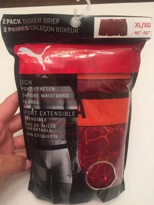 XL Nuevo Puma Para Hombres Baúl Algodón Elástico 2 Pares Ropa Interior Body Defining Fit $32 - Imagen 1 de 3