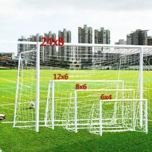 White Football Goal Nets Double Knotted Polypropylene Twine Nets Multi-Size - Picture 1 of 16