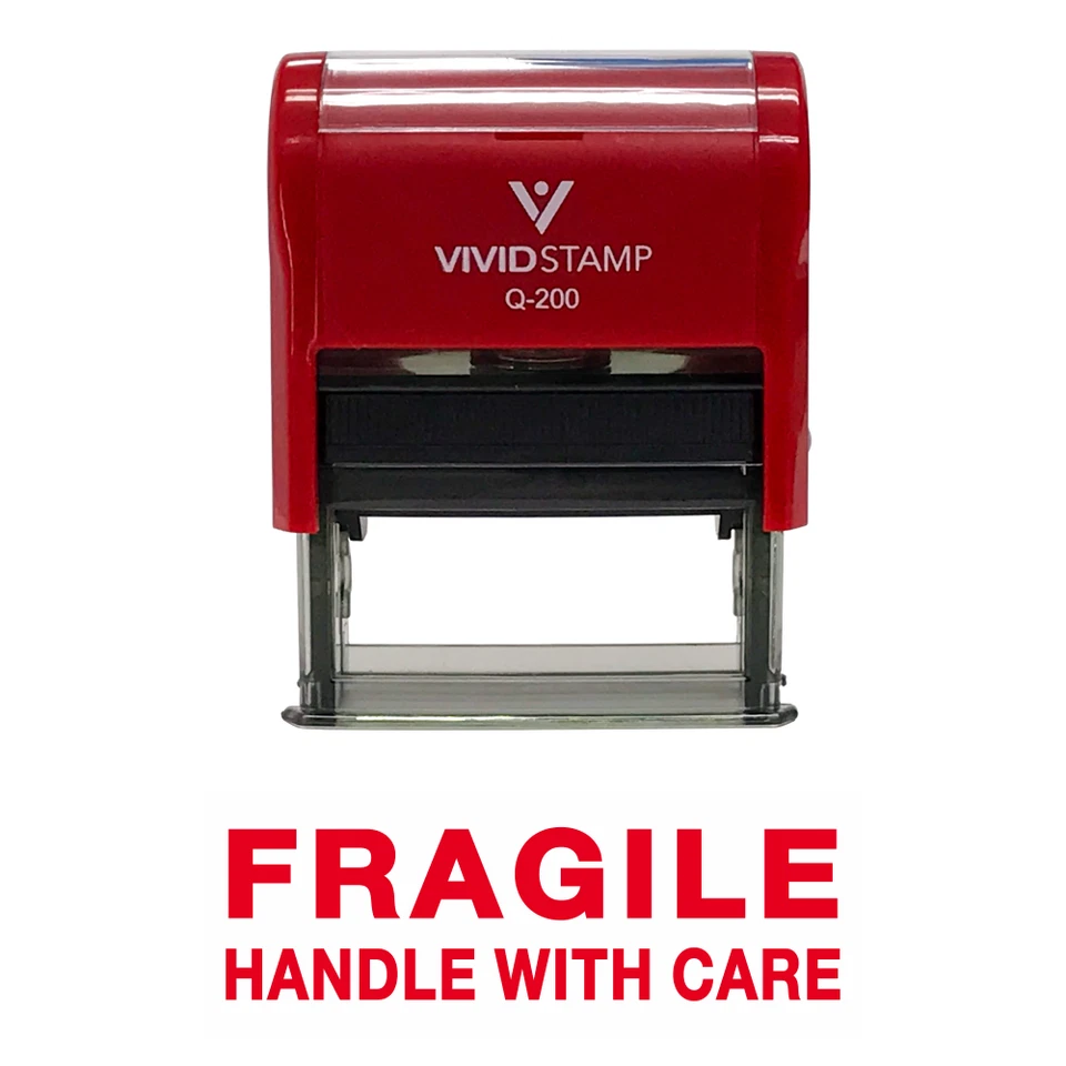 Fragile Handle With Care Self Inking Rubber Stamp - Image 1 of 1