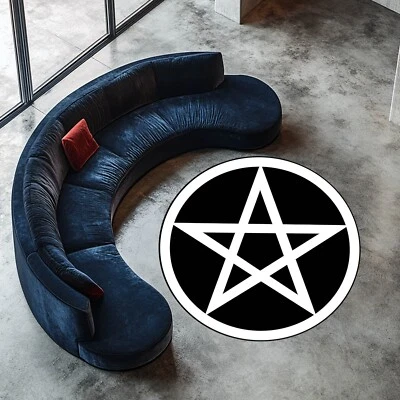 Tapete Pentagrama, Tapete Gótico, Tapete Triplo Pentagrama, Tapete Símbolo de Proteção, Armadilha do Diabo - Imagem 1 de 4