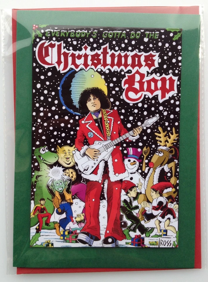 NEW! Marc Bolan T.Rex Christmas Card • Handmade design • Direct From Artist - Image 1 of 1