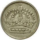 [#541660] Moneda, Suecia, Gustaf VI, 25 Öre, 1956, MBC, Plata, KM:824