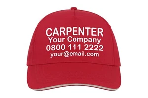 Gorra de béisbol de trabajo personalizada de carpintero personalizada teléfono correo electrónico trabajo de carpintería - Imagen 1 de 10